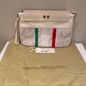 Collection Privee L’ux White Flag Bag Clutch